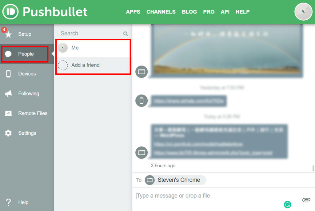 chrome widget pushbullet ios android support 跨裝置轉傳文字圖片 008