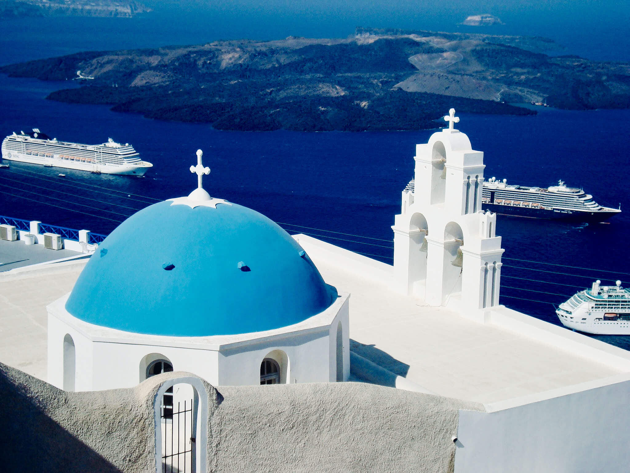 Article115 greece santorini island blue dome church 希臘 聖托里尼 藍色圓頂 藍頂教堂 3093